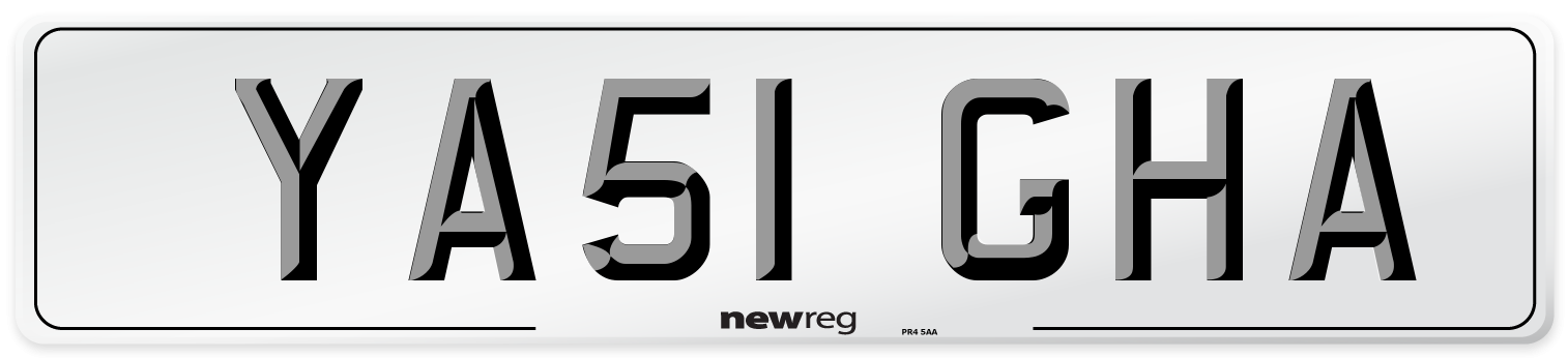 YA51 GHA Number Plate from New Reg